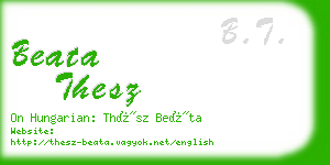 beata thesz business card